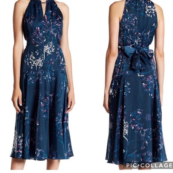 RACHEL Rachel Roy Dresses & Skirts - Rachel Roy Women's Blue Floral Fit & Flare Dress Size 16 NWT